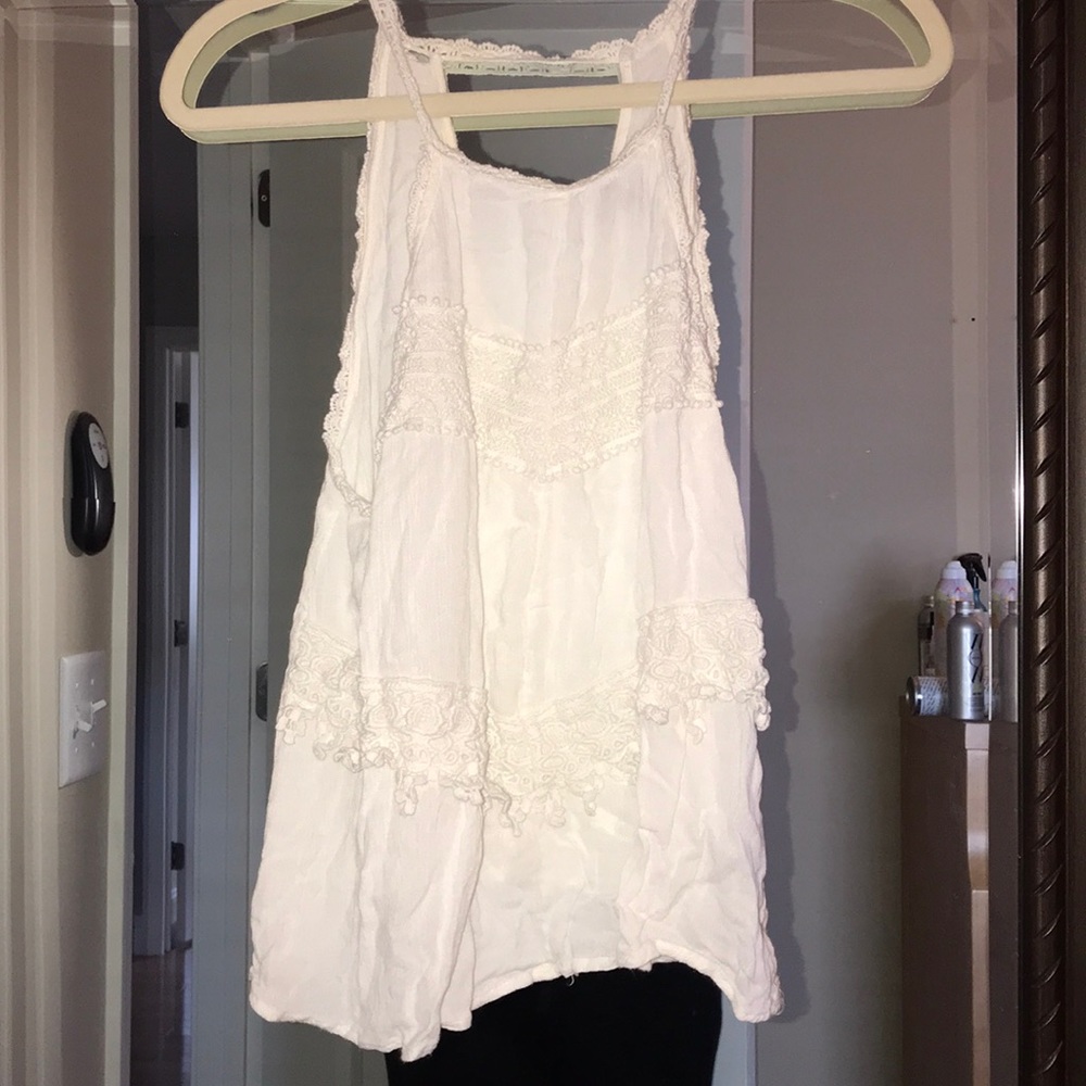 White lace tank top